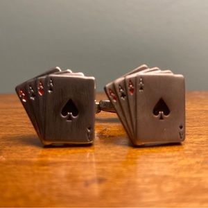 Poker card cufflinks